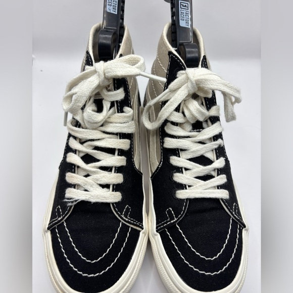 Vans Sk8-Hi Canvas Unisex Black / Beige Shoes Sz M 4.5 W 6 - Picture 10 of 13